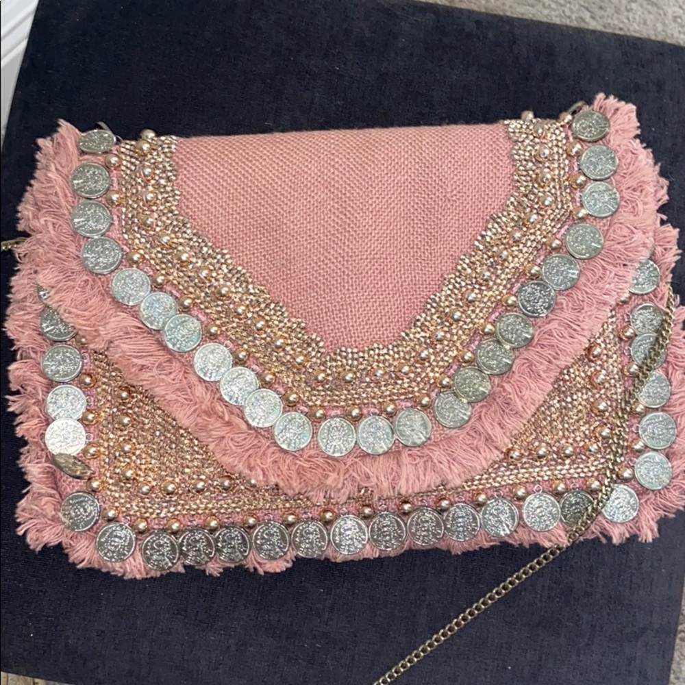 Venus pink coin crossbody